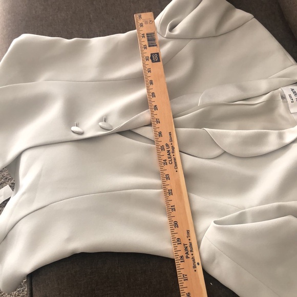 3 piece Albert Nipon suit light pearl grey wedding /party - Picture 8 of 16